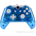 Joystick de jeu filaire bleu transparent pour Xbox one